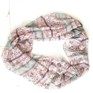 Chiffon Infinity Scarf with Floral
